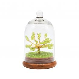Árbol Felicidad Campana Cristal CUARZO VERDE 12cm